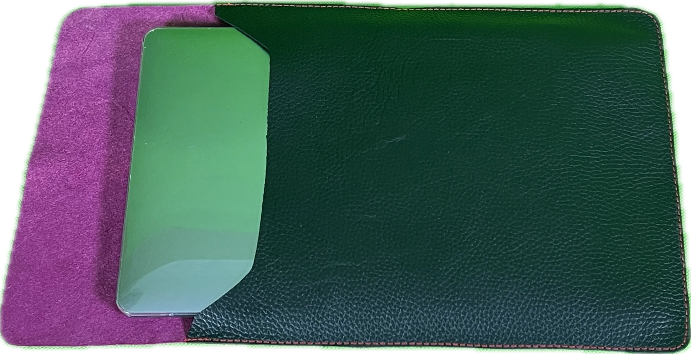 2 in 1 Leather Laptop, ipad Sleeve & Desk Mat