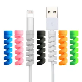 4PCS Cable Protector Silicone Bobbin Winder Wire Cord Cable Organizer Cover for phone Cell Phone USB Charger Cable Accessory