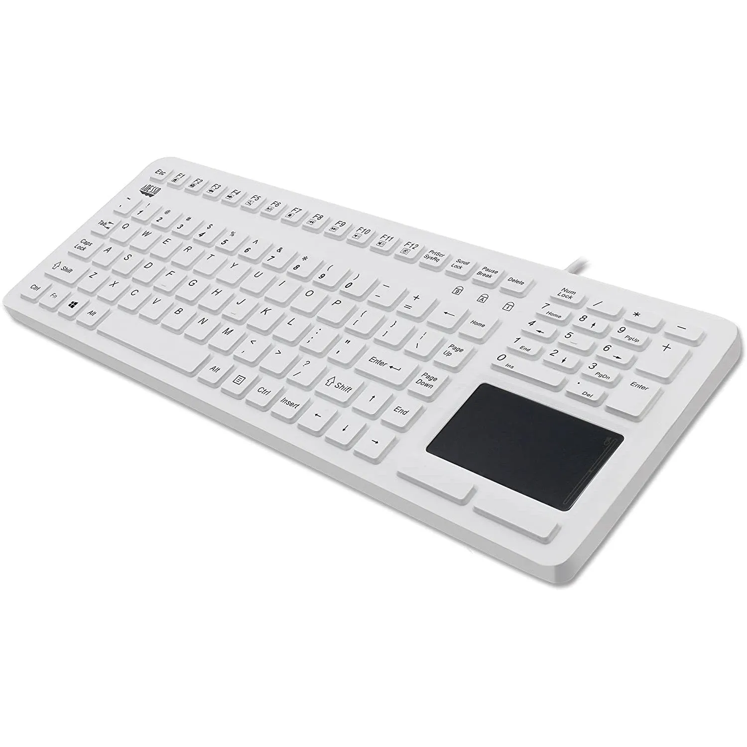 Adesso SlimTouch 270 Antimicrobial Waterproof Touchpad Keyboard (White)