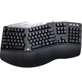 Adesso Tru-Form Media 208 Media Contoured Ergonomic Keyboard PCK-208B