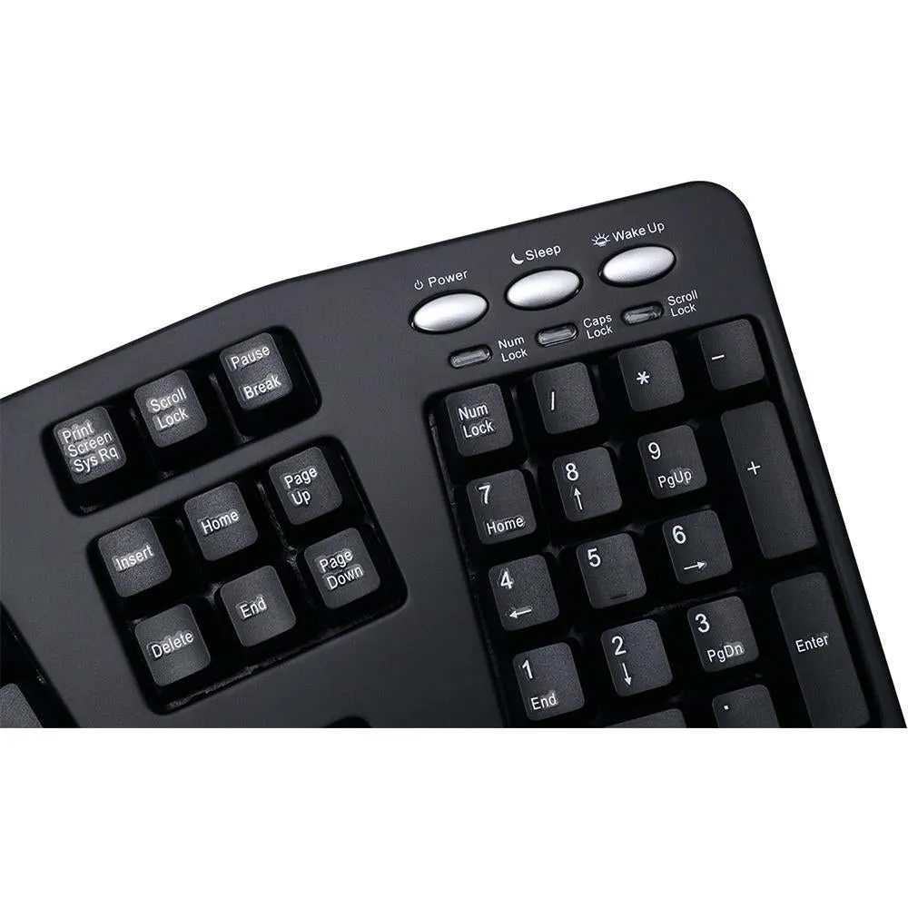 Adesso Tru-Form Media 208 Media Contoured Ergonomic Keyboard PCK-208B