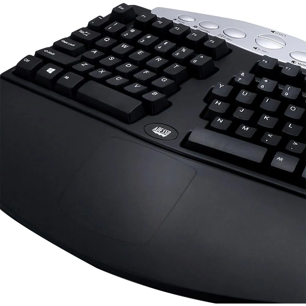 Adesso Tru-Form Media 208 Media Contoured Ergonomic Keyboard PCK-208B