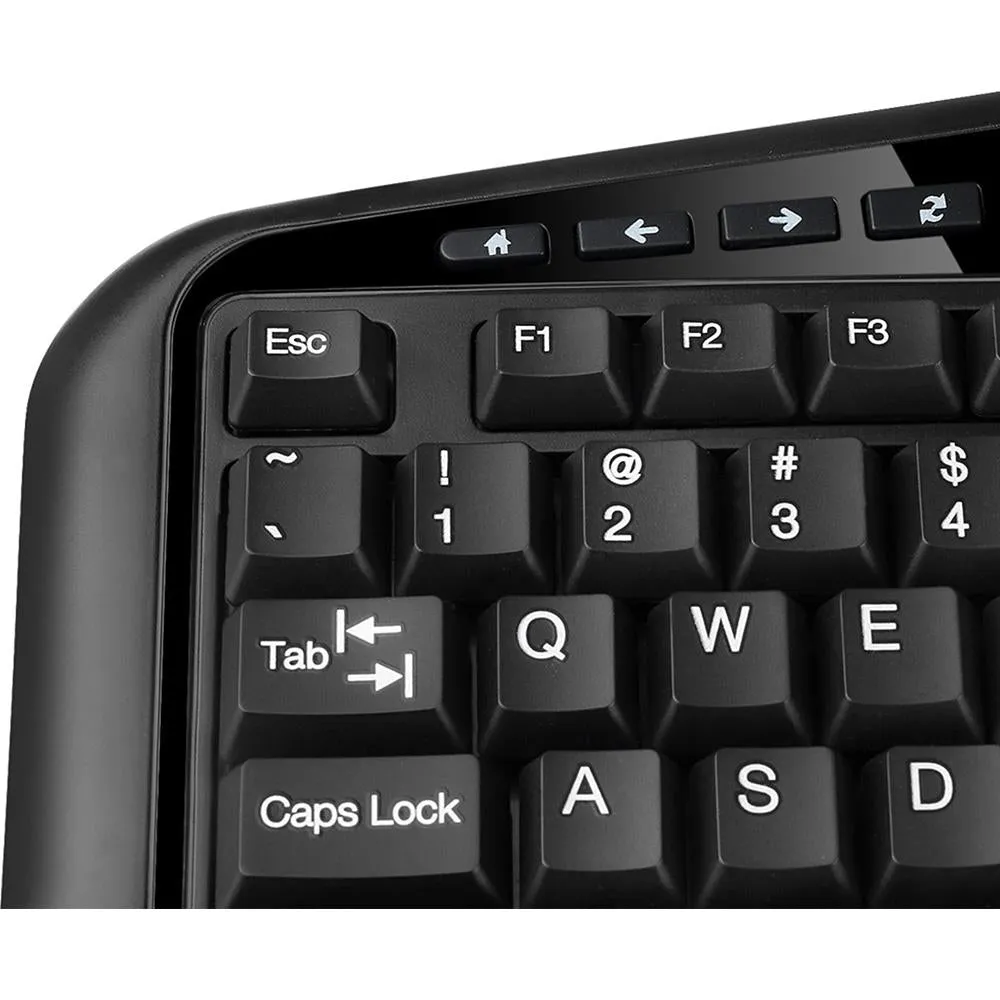 Adesso TruForm 150SB-TAA Desktop Ergonomic Smart Card Reader Keyboard (TAA Compliant)