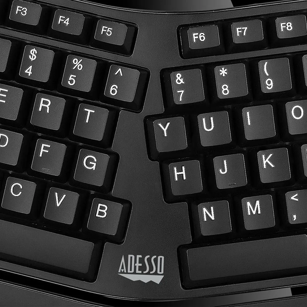 Adesso TruForm 150SB-TAA Desktop Ergonomic Smart Card Reader Keyboard (TAA Compliant)