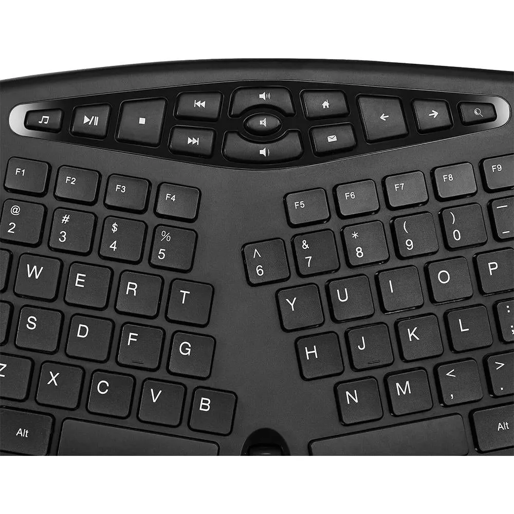 Adesso WKB-1600CB TruForm Media 1600 Wireless Ergonomic Keyboard and Optical Mouse