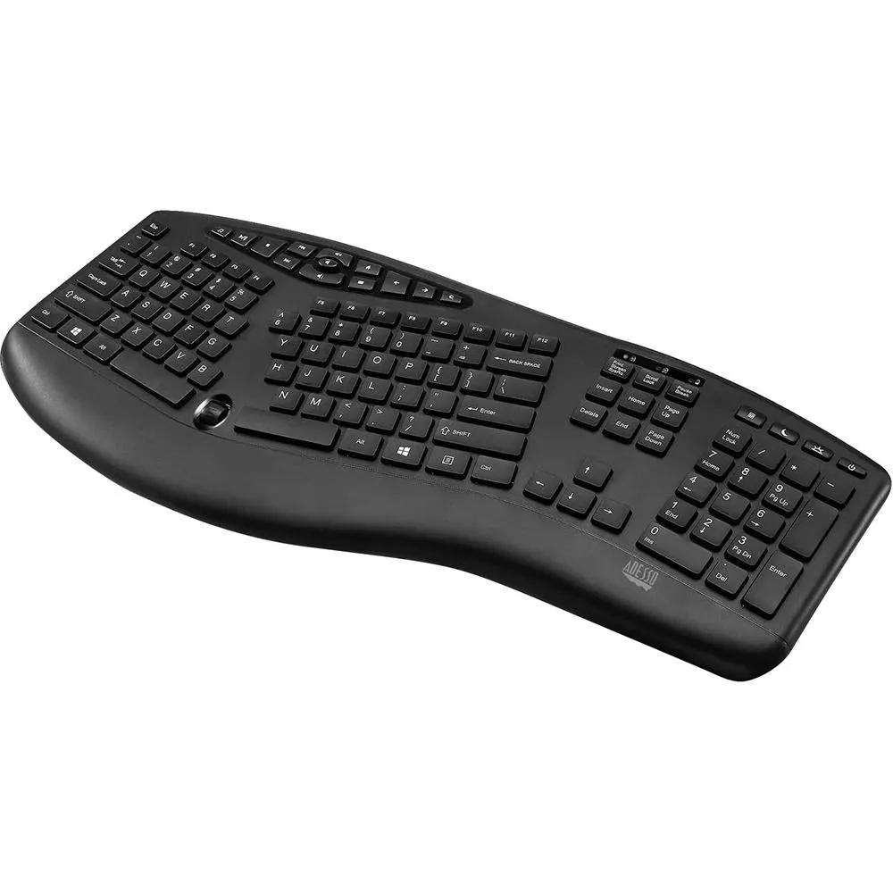 Adesso WKB-1600CB TruForm Media 1600 Wireless Ergonomic Keyboard and Optical Mouse