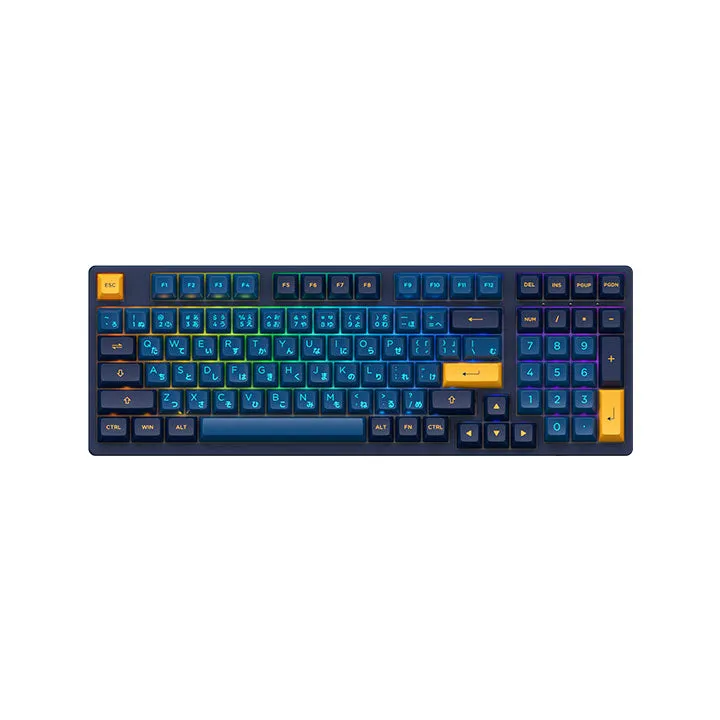 Akko 3098 Macaw Hiragana Version RGB Full Size Hot-Swappable Mechanical Keyboard (Akko CS Lavender Purple)