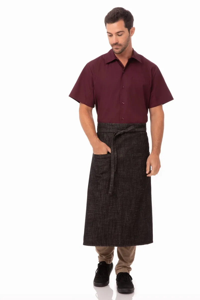 Corvallis Black & Burgundy Bistro Apron