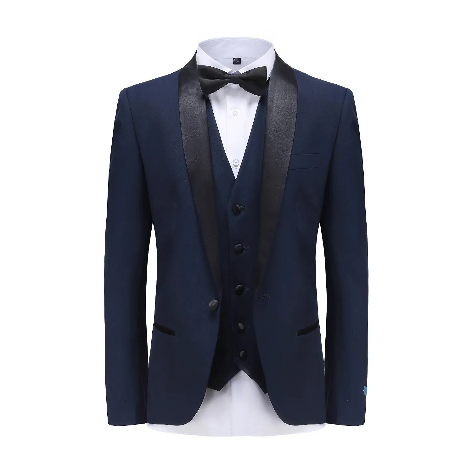 Men's Premium 3 Pc Shawl Lapel Slim Fit Tuxedo Set