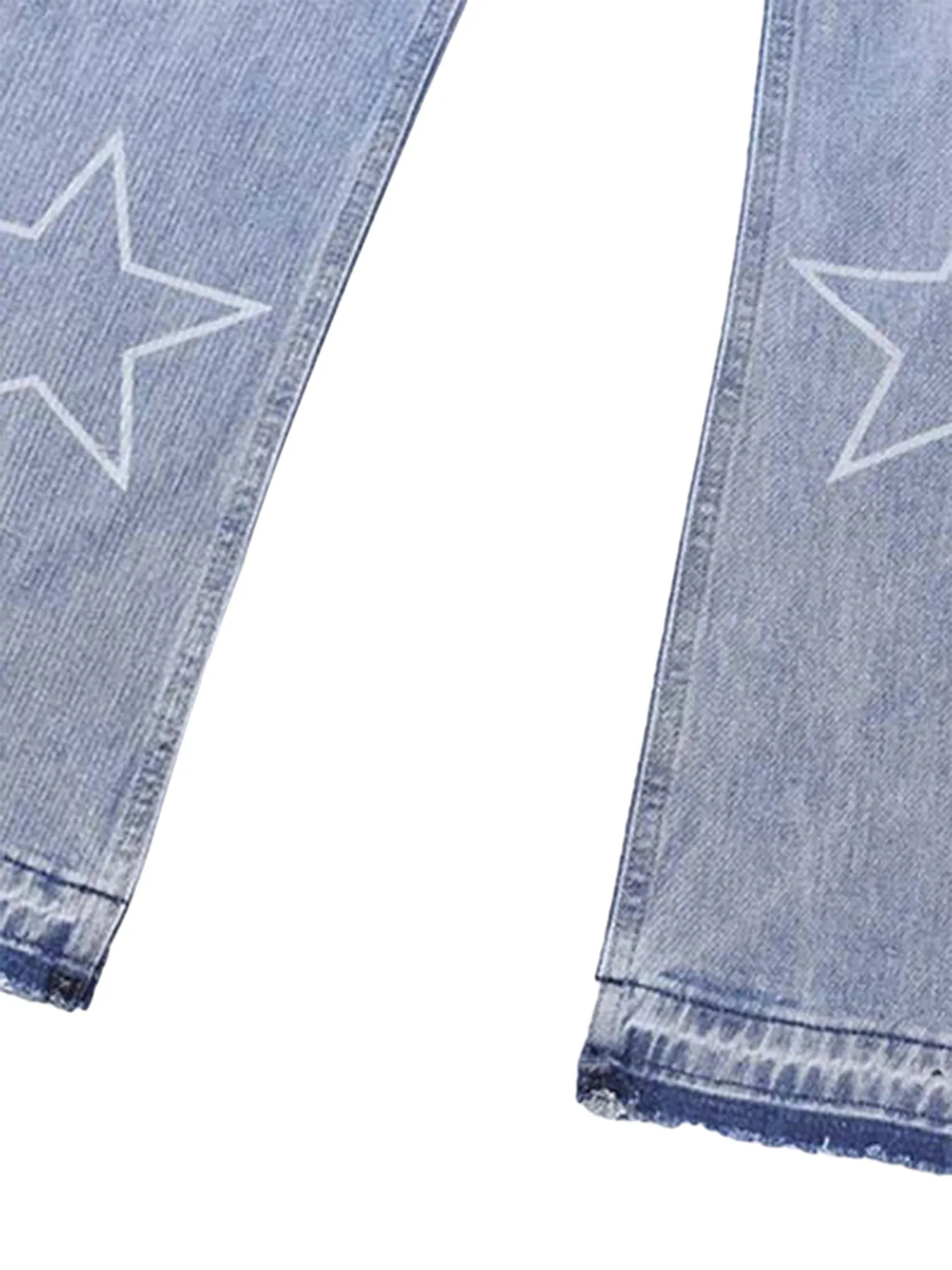 Thesupermade Star Print Ripped Jeans - 1741